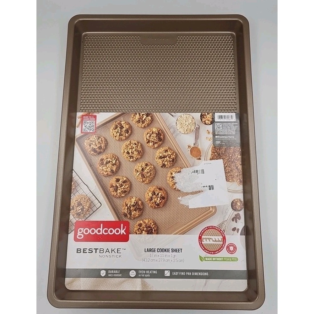 Goodcook BestBake Nonstick Textured Carbon Steel Large Cookie Sheet 11" x 17"‎